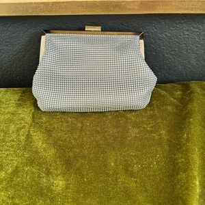 Chic Silver Mesh Clutch